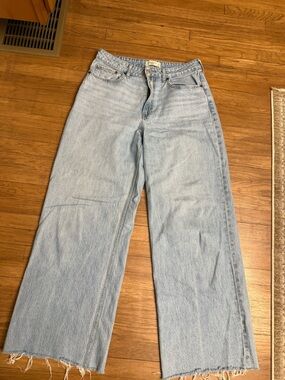 Abercrombie & Fitch Wide Leg High Rise Curve Love 30 LONG